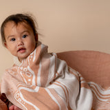 Ultra Soft Organic Cotton Blanket  - Ti Tree Lakes Brown Ochre