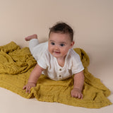 Layered Muslin Blanket - Yellow Ochre