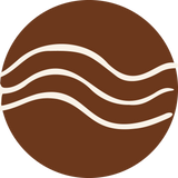 Aboriginal, brown design for circle icon that represents country.