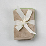 Facewasher set -Sea Green & Soft Brown Ochre