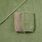 Facewasher set -Sea Green & Soft Brown Ochre