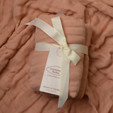 Layered Muslin Blanket - Soft Pink Ochre