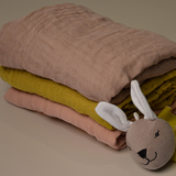 Layered Muslin Blanket - Soft Pink Ochre