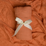 Supersoft Muslin Wrap - Orange Ochre